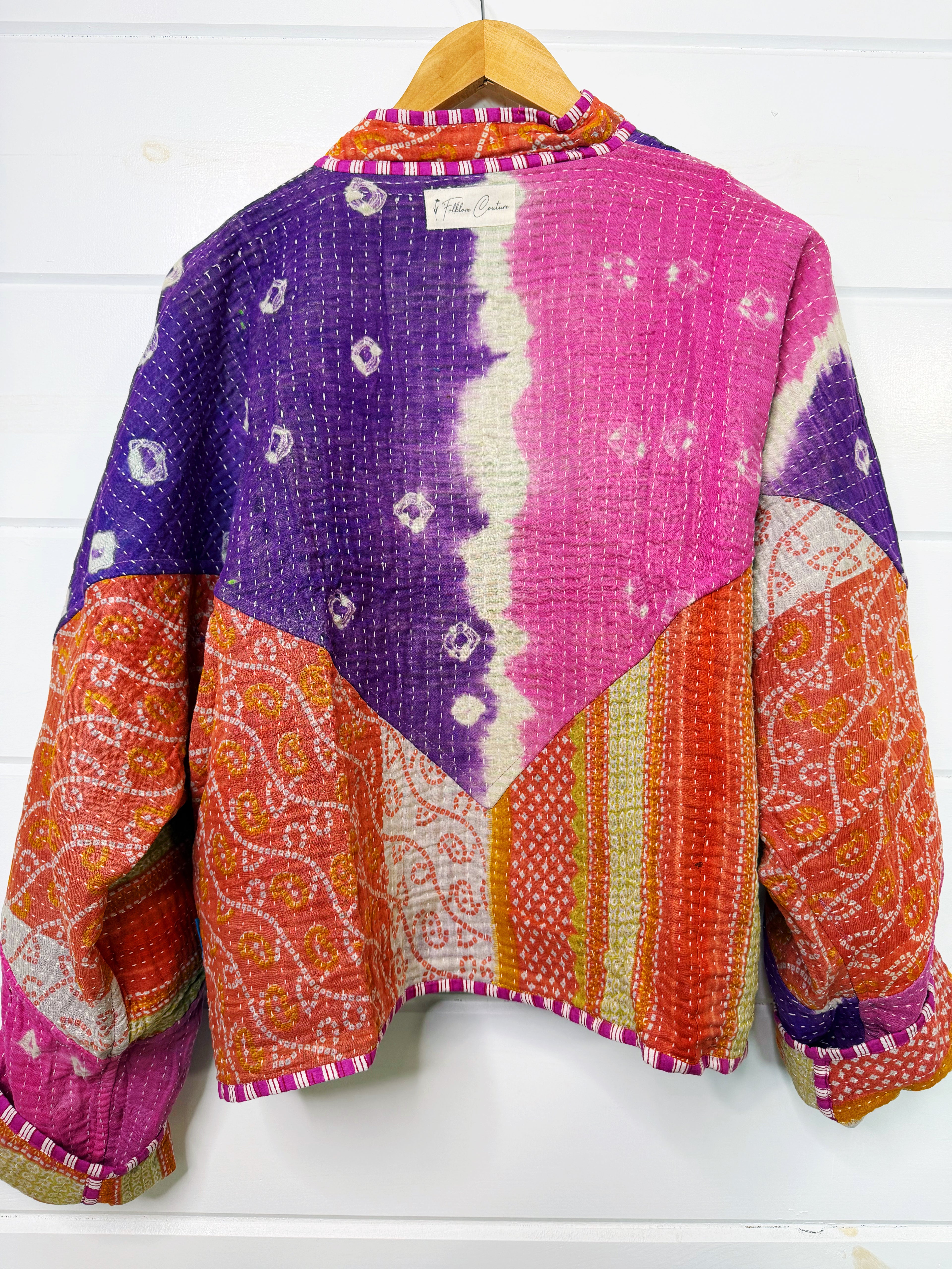 Patchwork Kantha Jacket – Quilted Reversible Blanket Coat