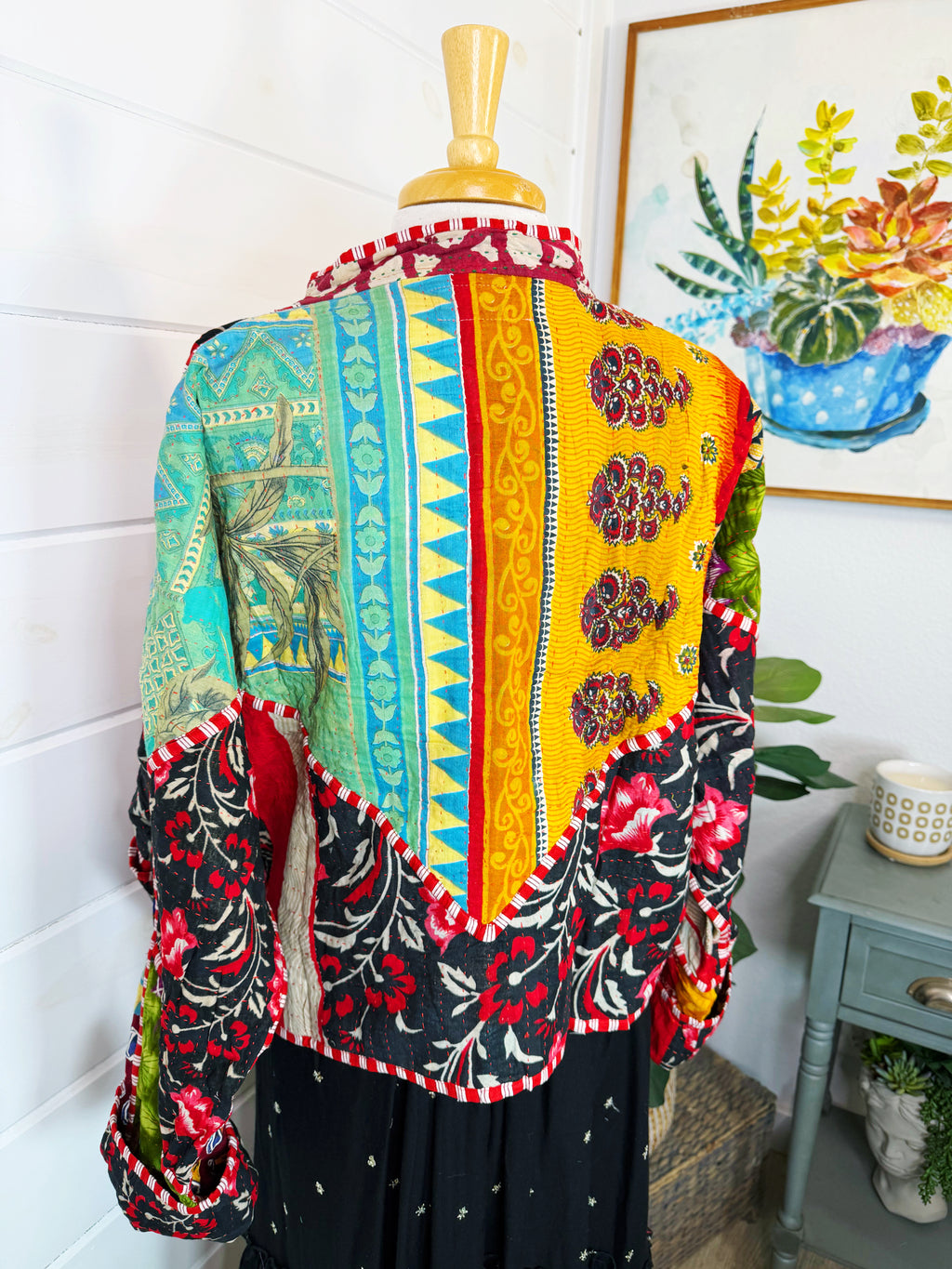 Patchwork Kantha Jacket – Quilted Reversible Blanket Coat