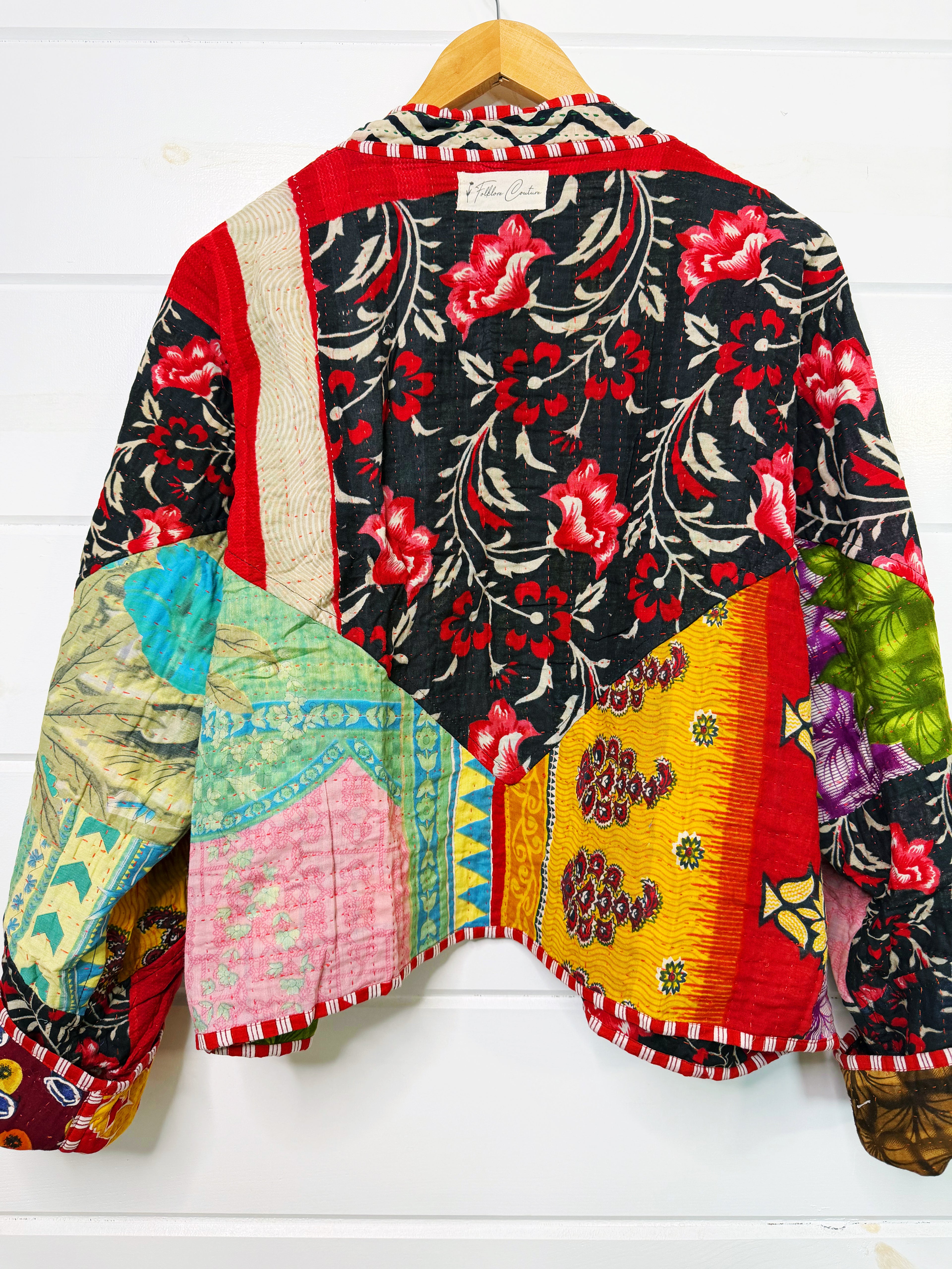 Patchwork Kantha Jacket – Quilted Reversible Blanket Coat