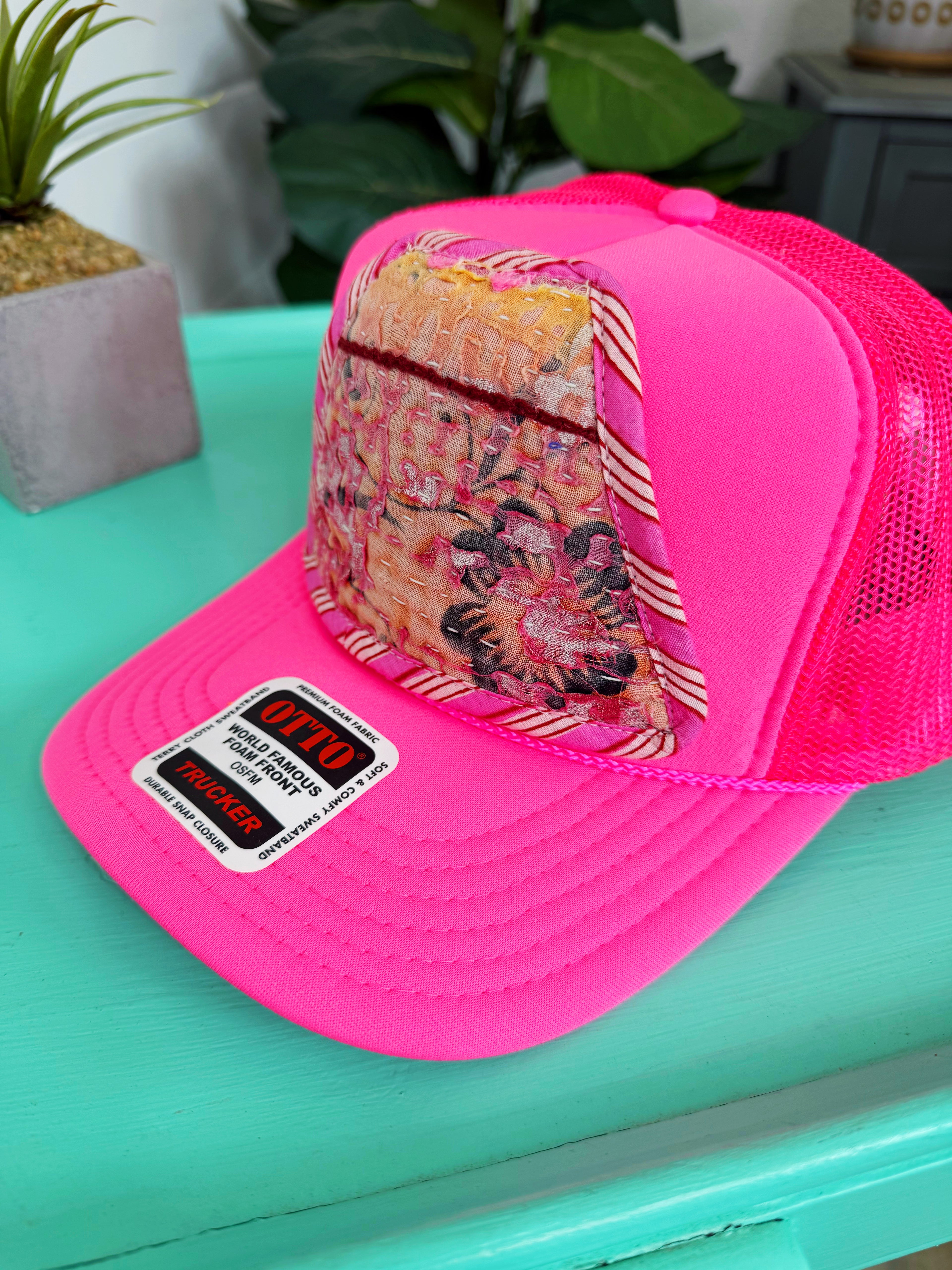 Kantha Patch Trucker Hat - One of a Kind