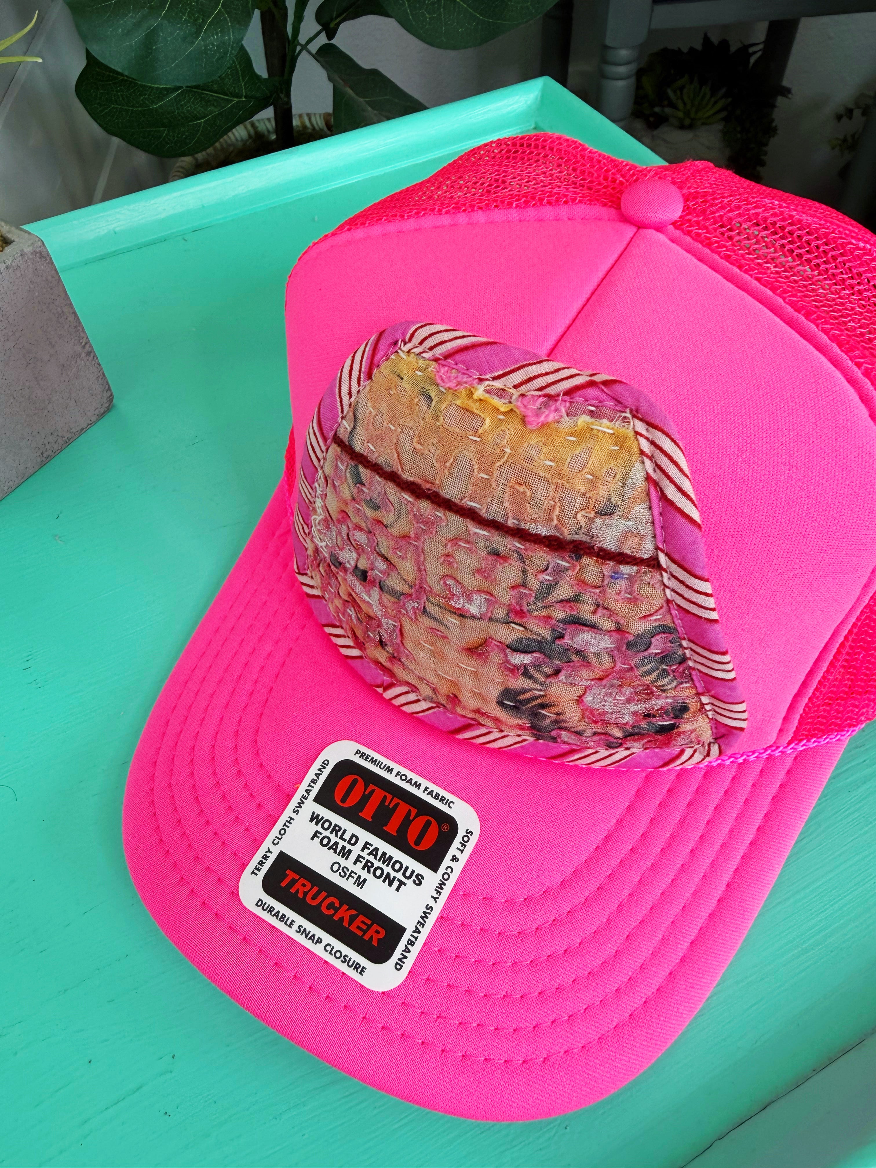 Kantha Patch Trucker Hat - One of a Kind