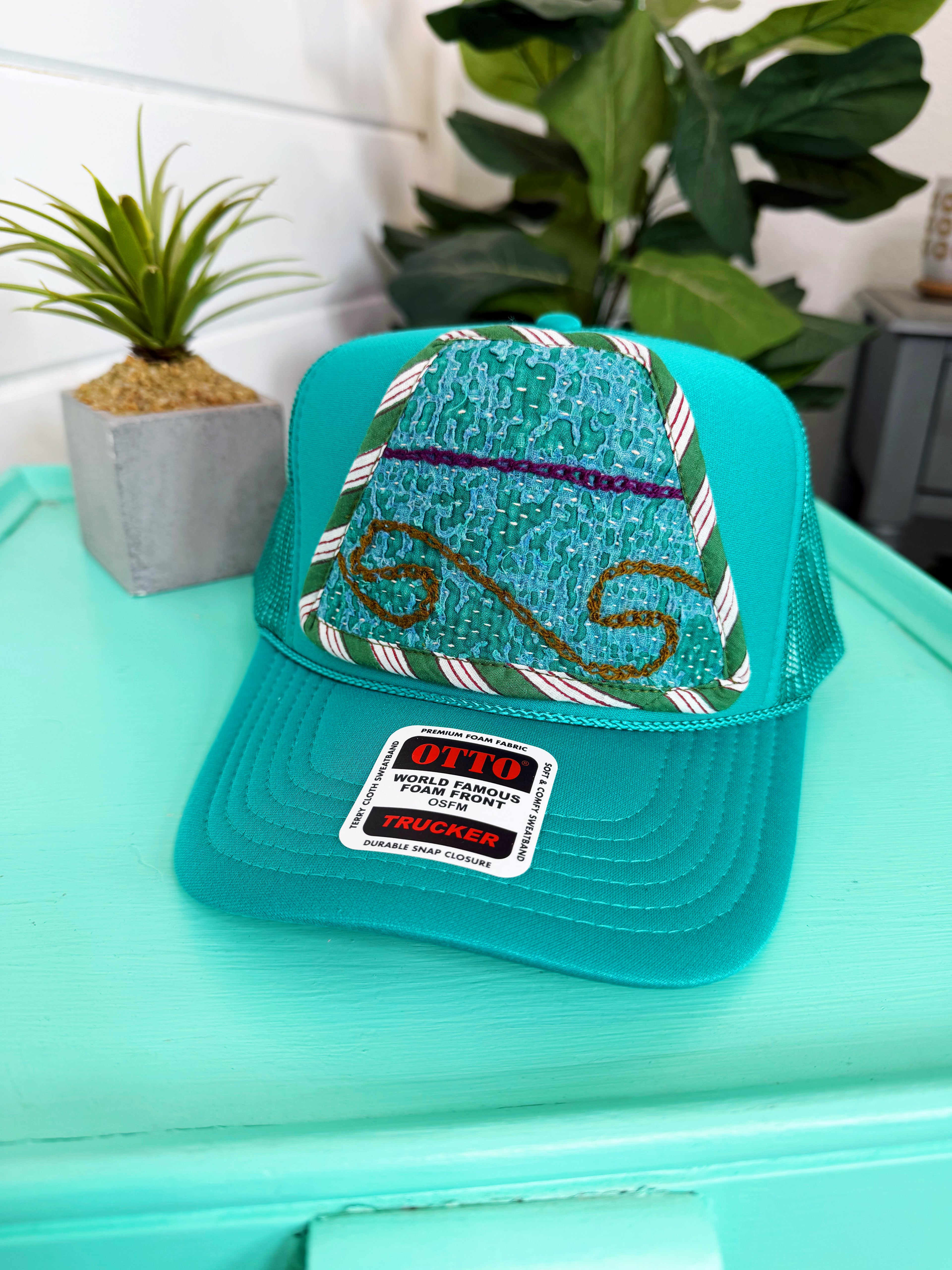 Kantha Patch Trucker Hat - One of a Kind
