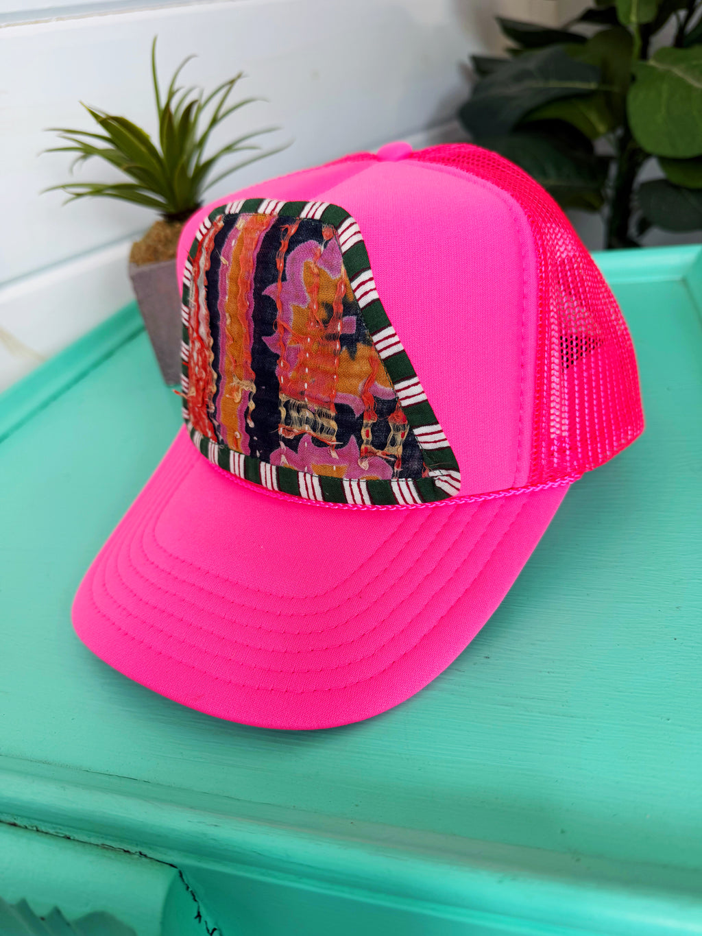 Kantha Patch Trucker Hat - One of a Kind