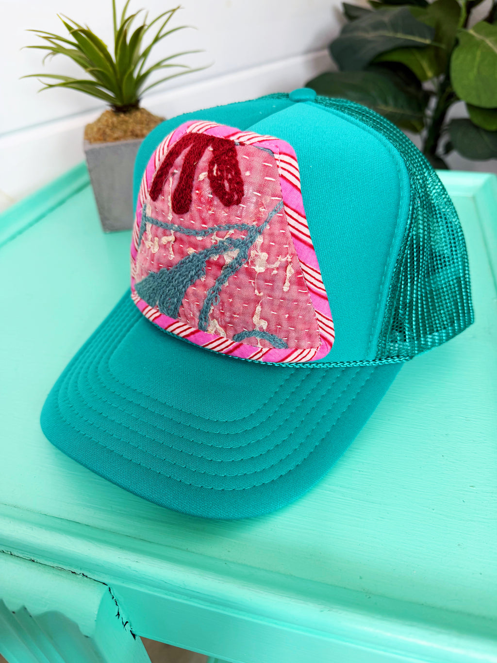 Kantha Patch Trucker Hat - One of a Kind