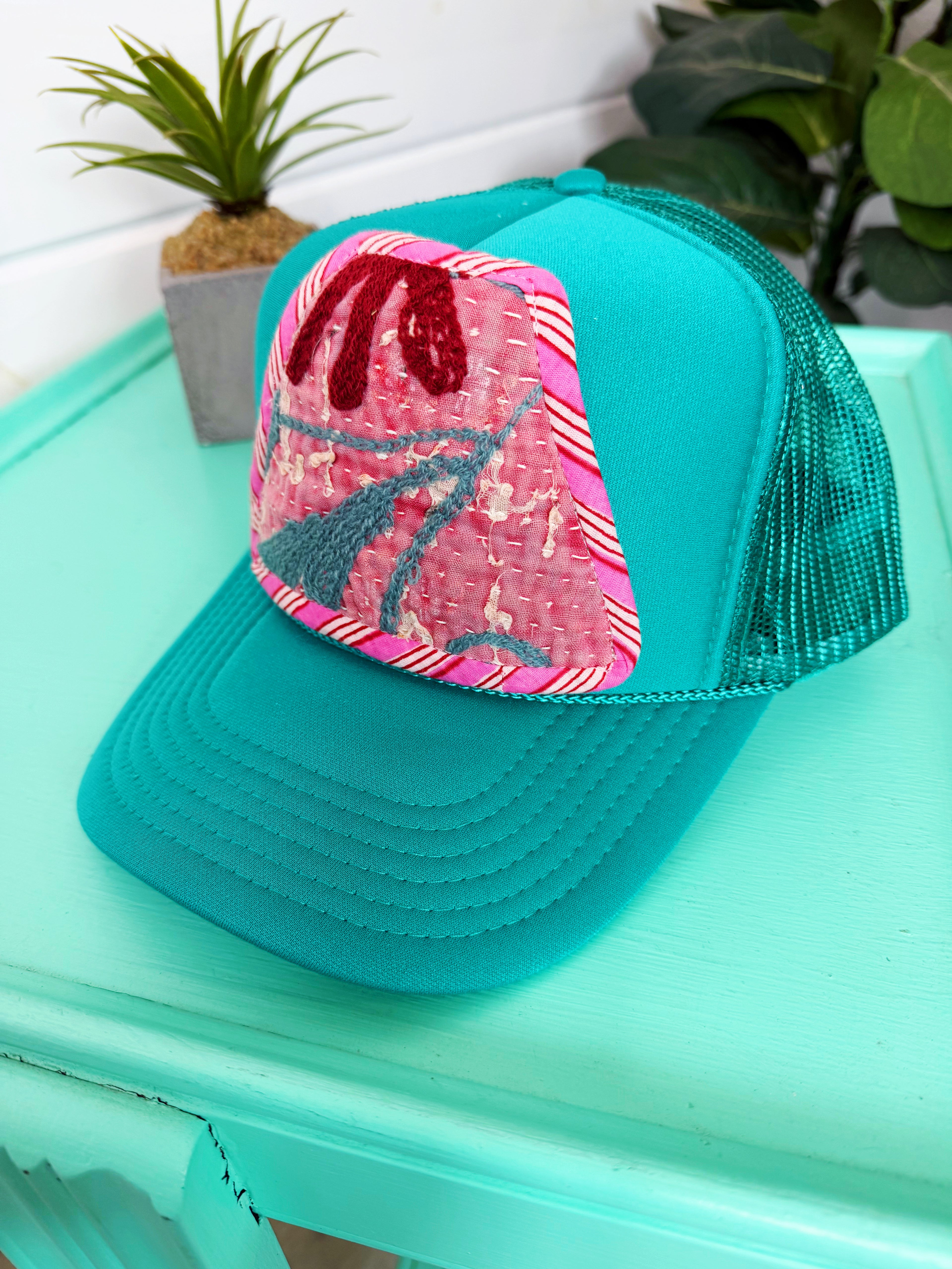 Kantha Patch Trucker Hat - One of a Kind