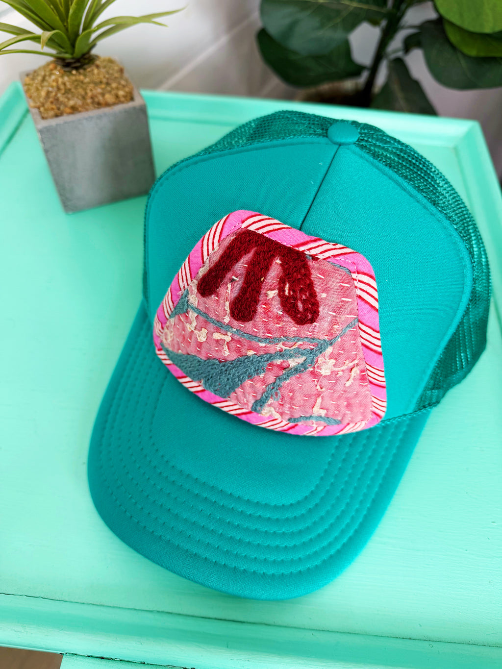 Kantha Patch Trucker Hat - One of a Kind