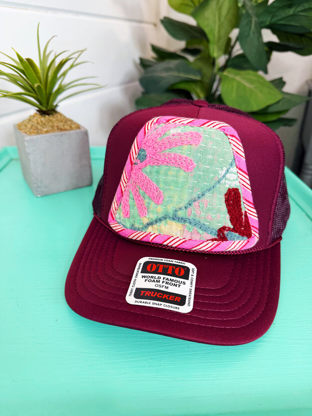 Kantha Patch Trucker Hat - One of a Kind