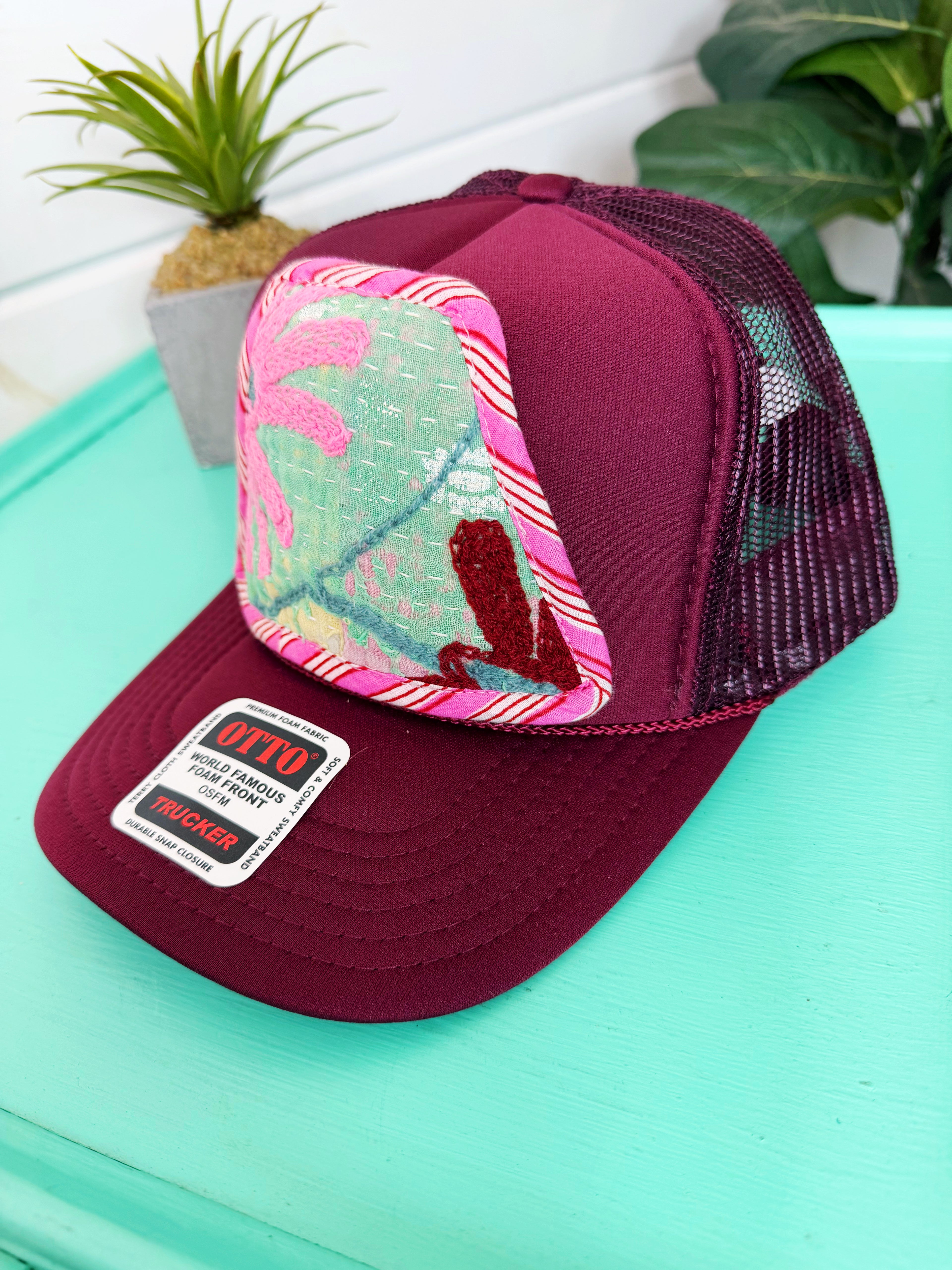 Kantha Patch Trucker Hat - One of a Kind