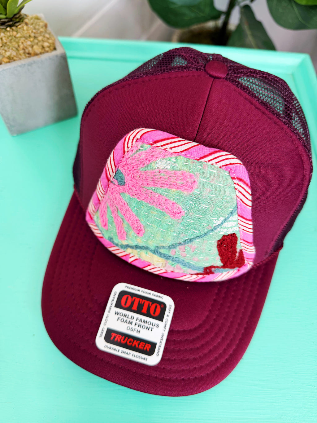 Kantha Patch Trucker Hat - One of a Kind