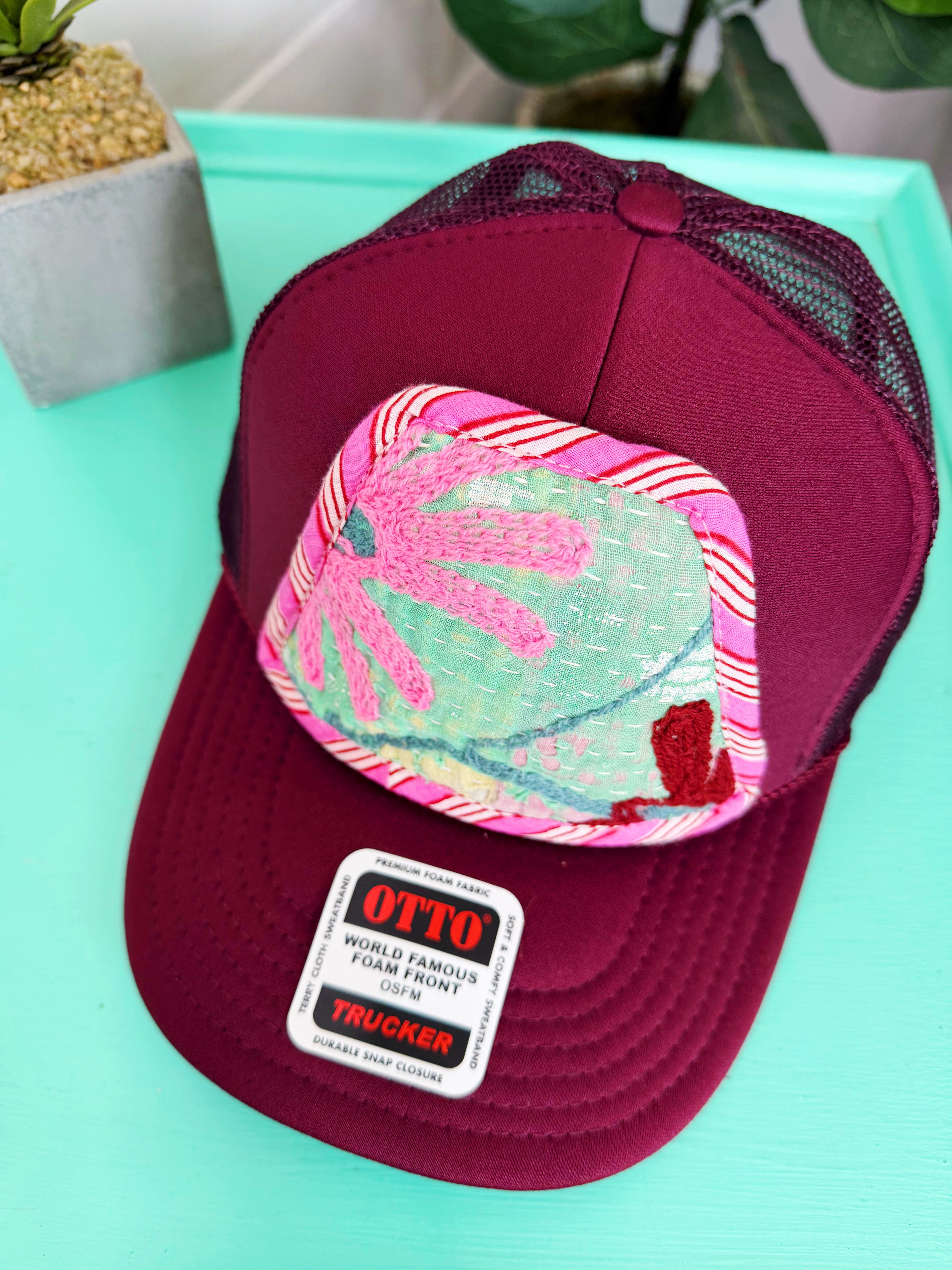Kantha Patch Trucker Hat - One of a Kind