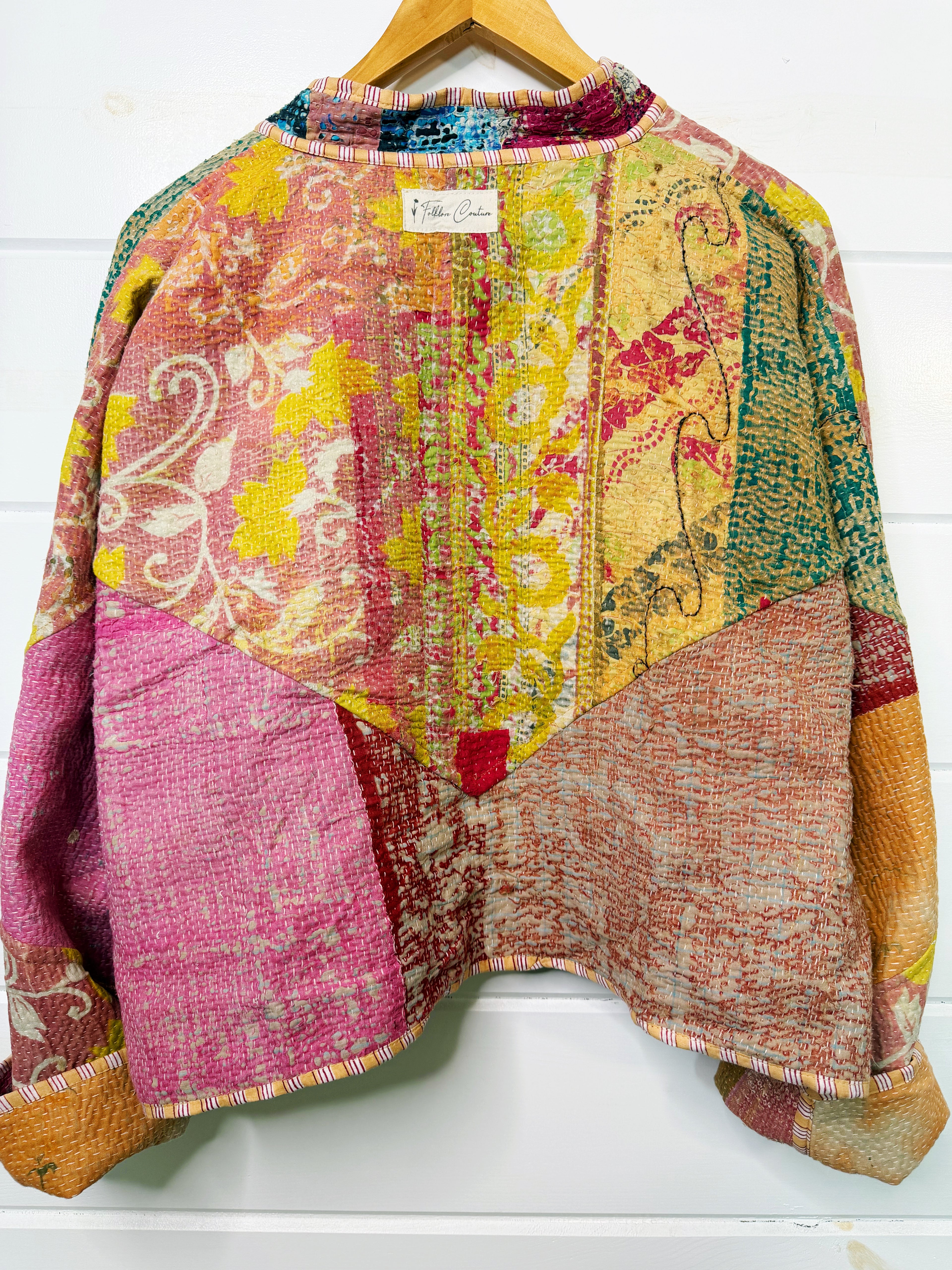 Patchwork Kantha Jacket – Quilted Reversible Blanket Coat