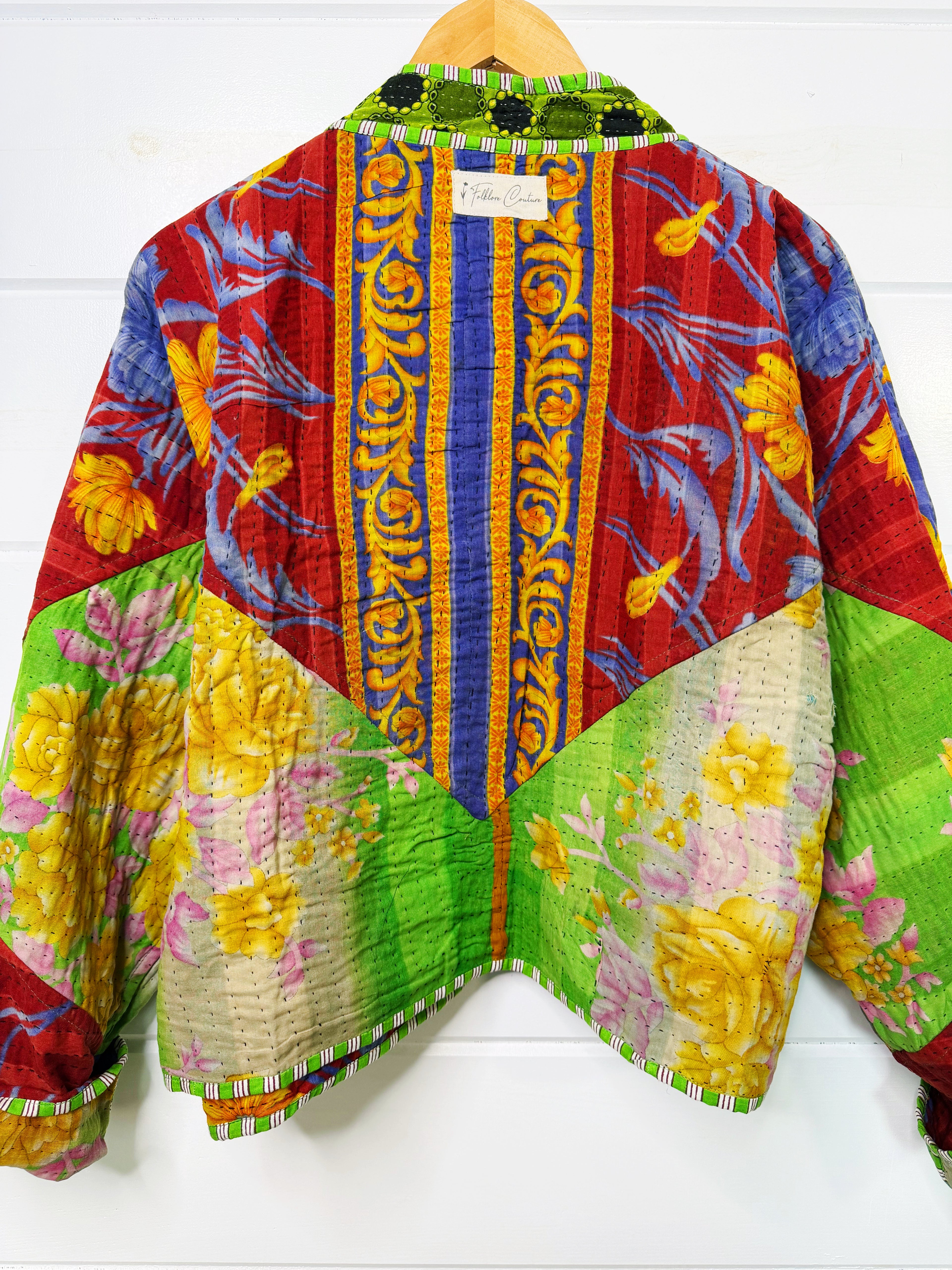 Patchwork Kantha Jacket – Quilted Reversible Blanket Coat