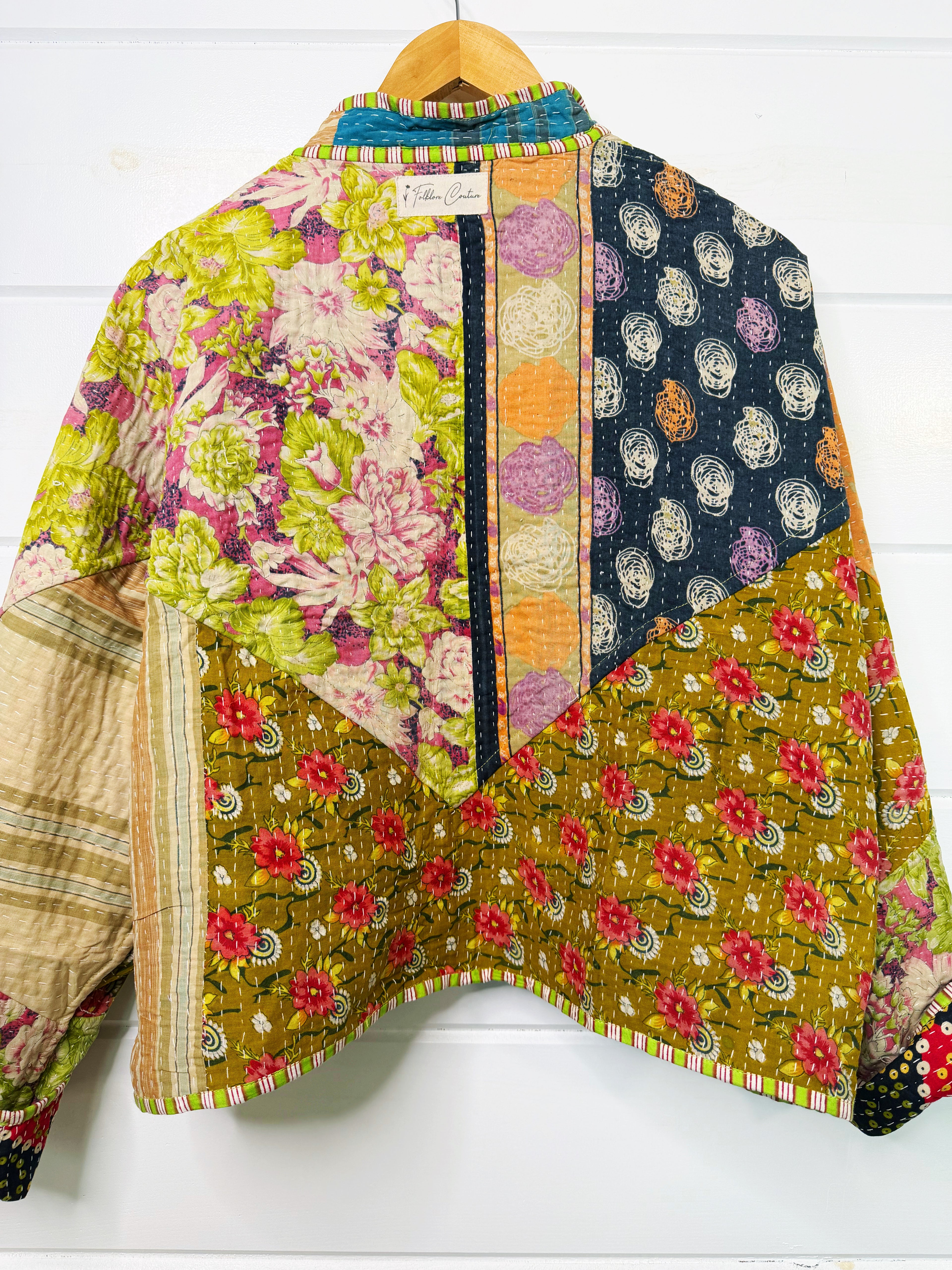 Patchwork Kantha Jacket – Quilted Reversible Blanket Coat