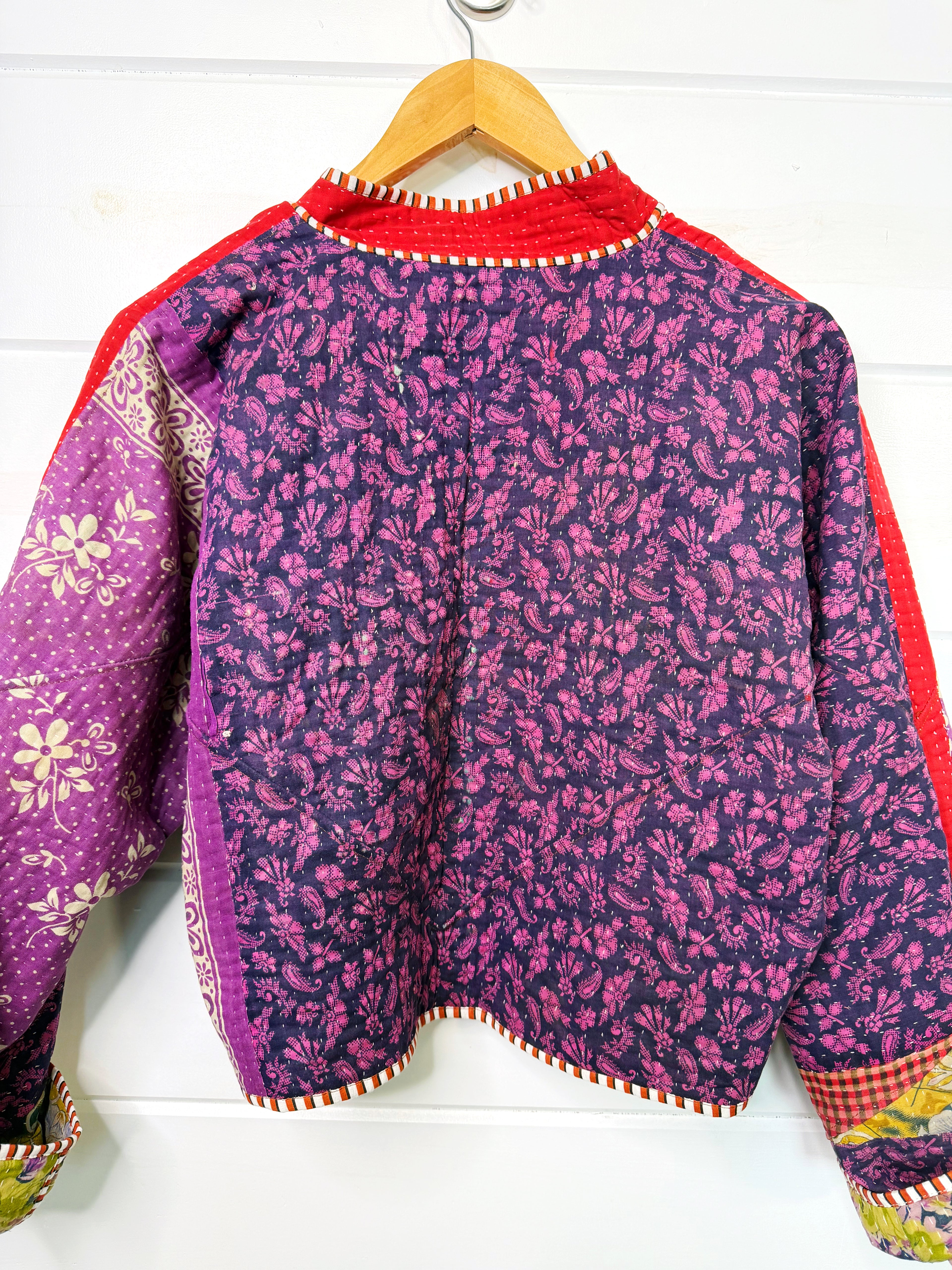 Patchwork Kantha Jacket – Quilted Reversible Blanket Coat