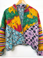 Patchwork Kantha Jacket – Quilted Reversible Blanket Coat
