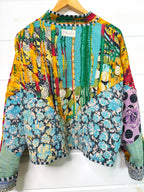 Patchwork Kantha Jacket – Quilted Reversible Blanket Coat