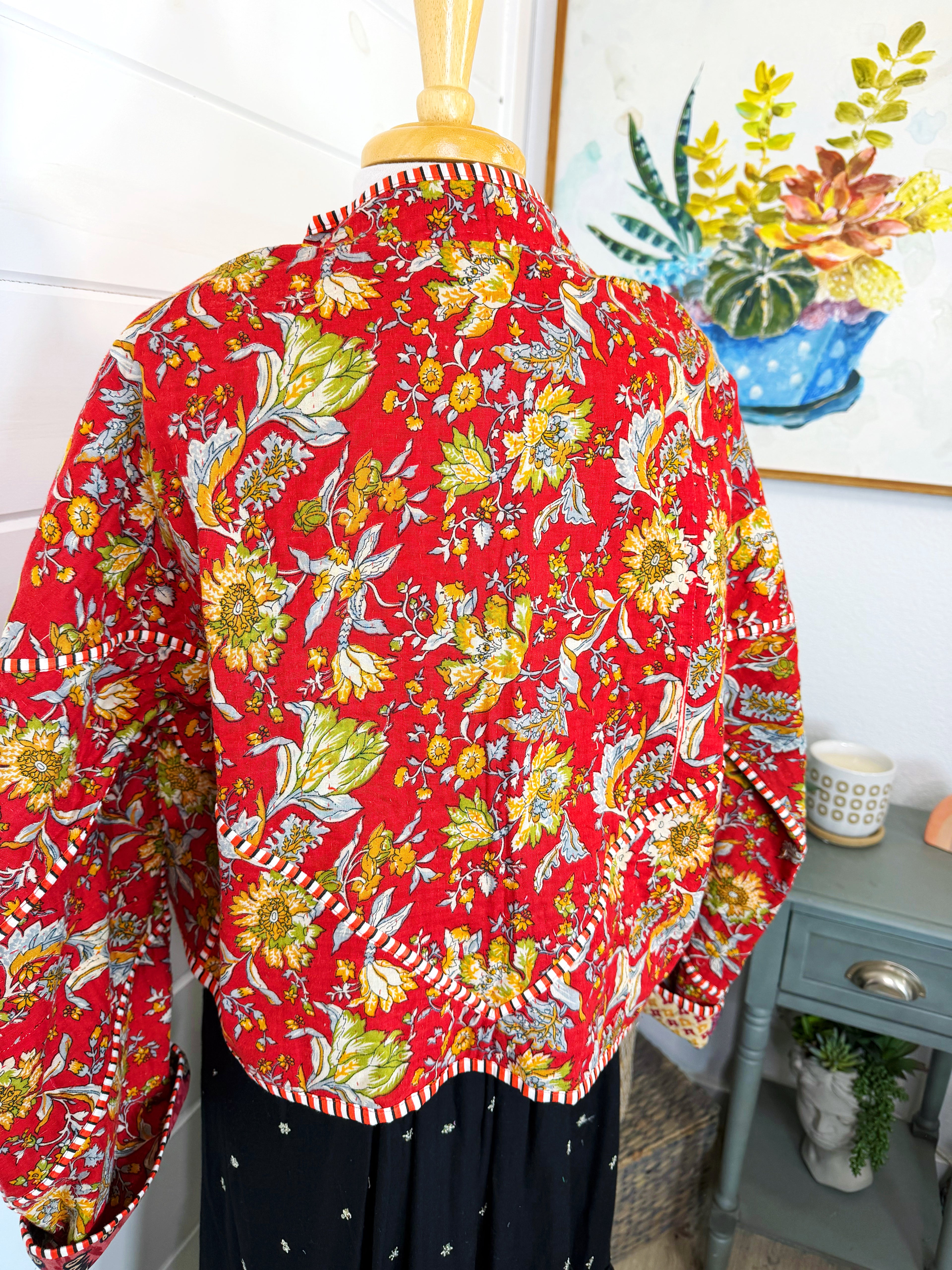 Patchwork Kantha Jacket – Quilted Reversible Blanket Coat