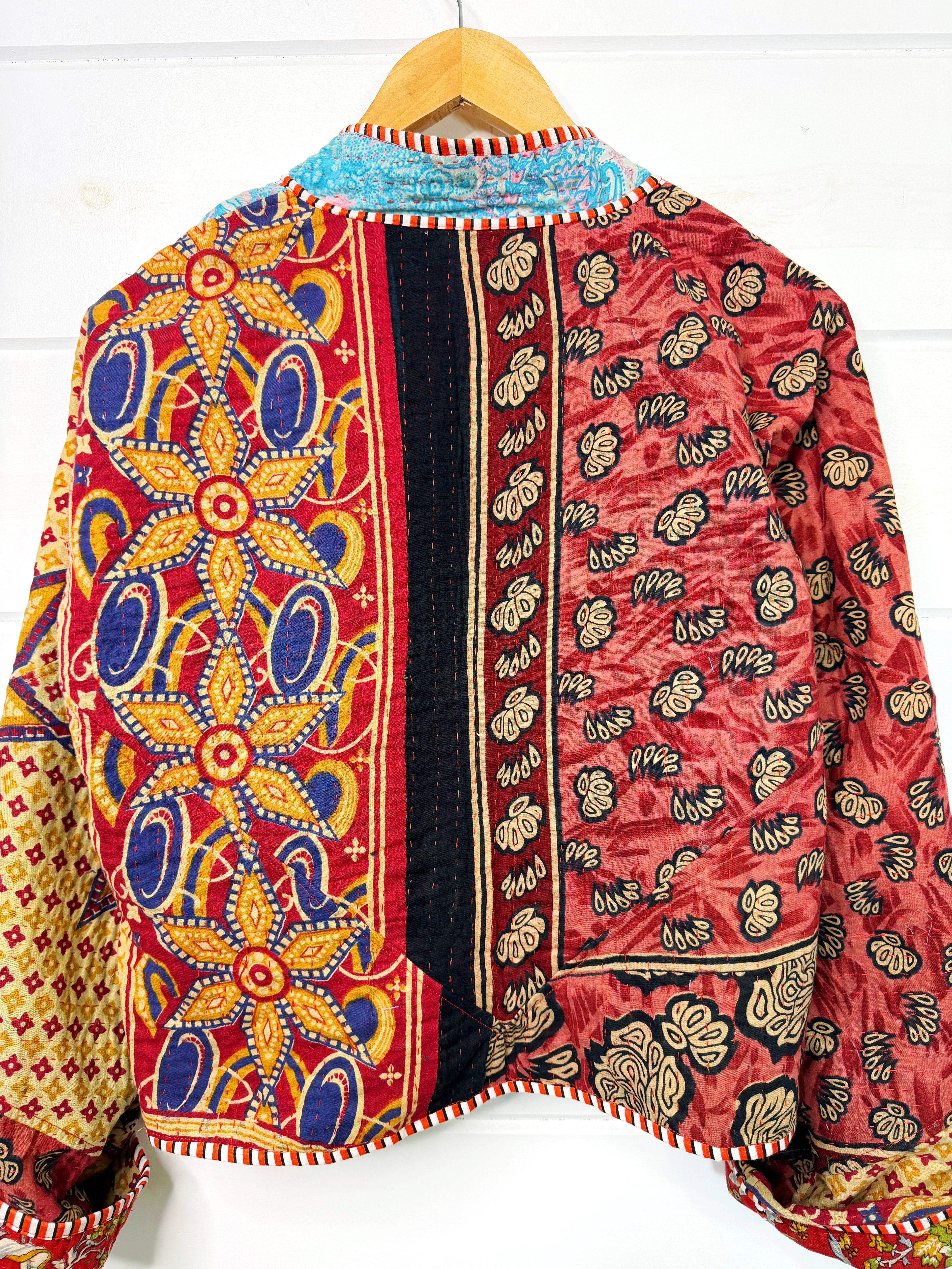 Patchwork Kantha Jacket – Quilted Reversible Blanket Coat