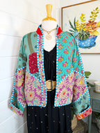 Patchwork Kantha Jacket – Quilted Reversible Blanket Coat