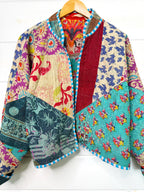 Patchwork Kantha Jacket – Quilted Reversible Blanket Coat