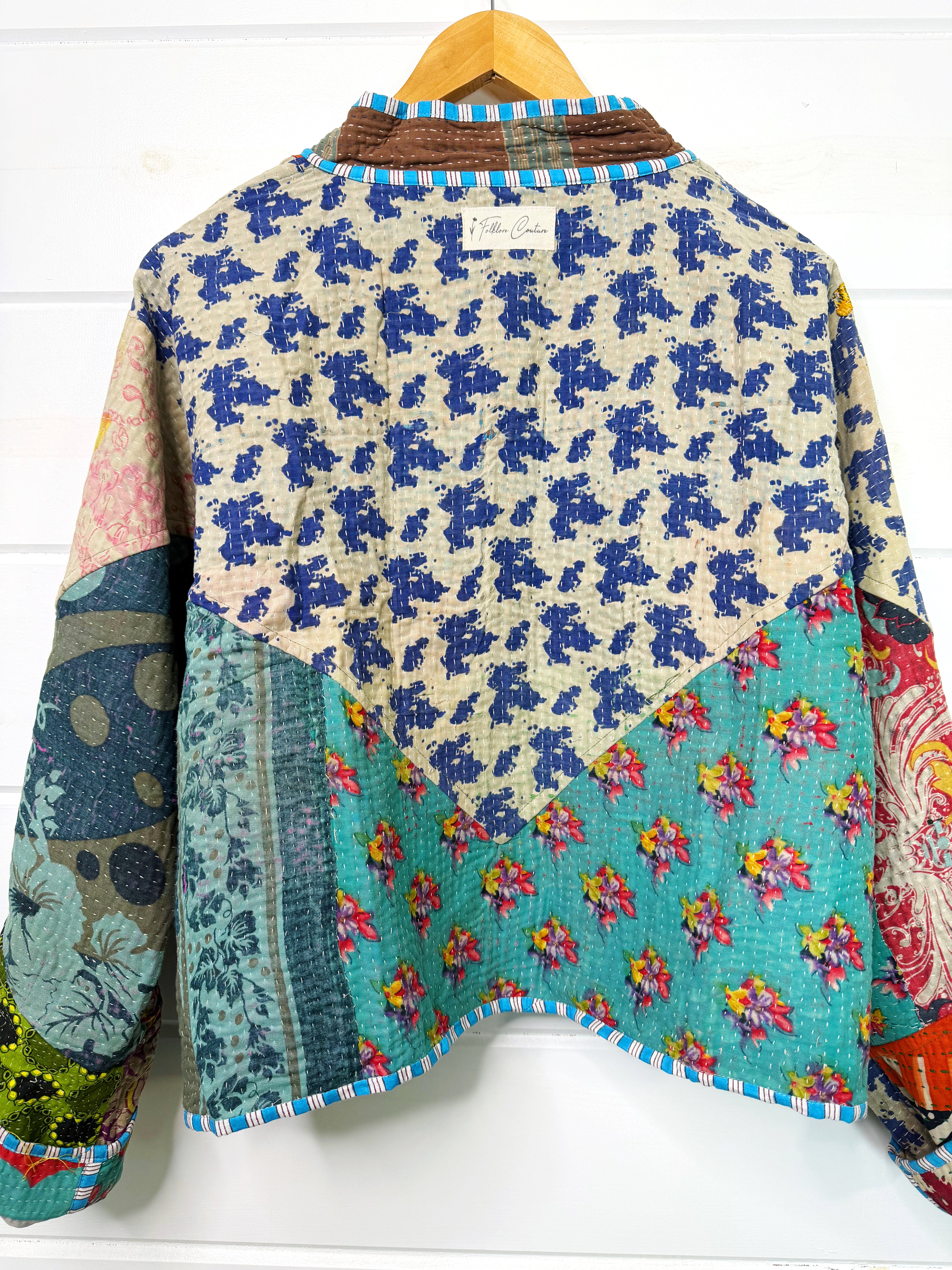 Patchwork Kantha Jacket – Quilted Reversible Blanket Coat