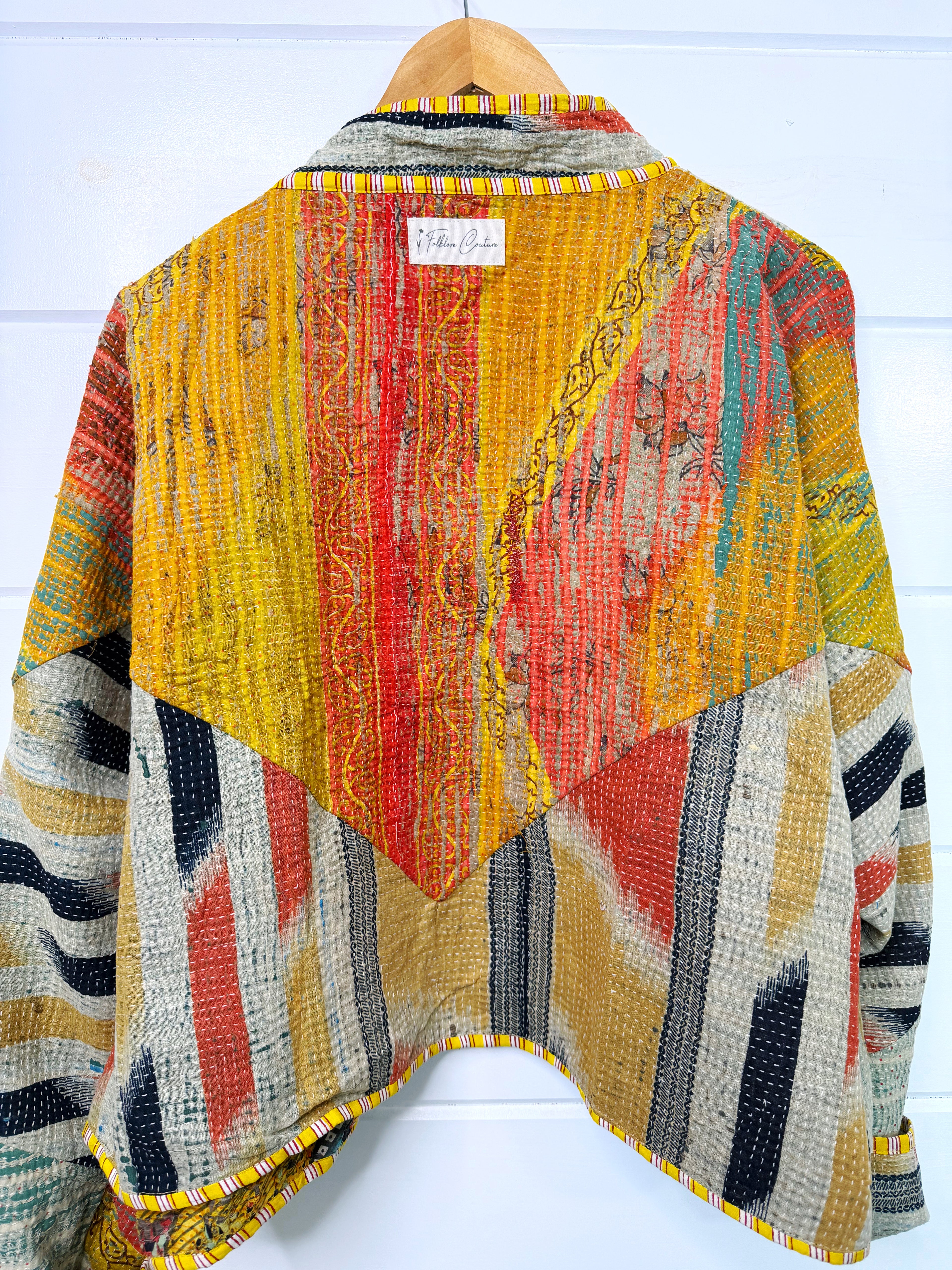 Patchwork Kantha Jacket – Quilted Reversible Blanket Coat