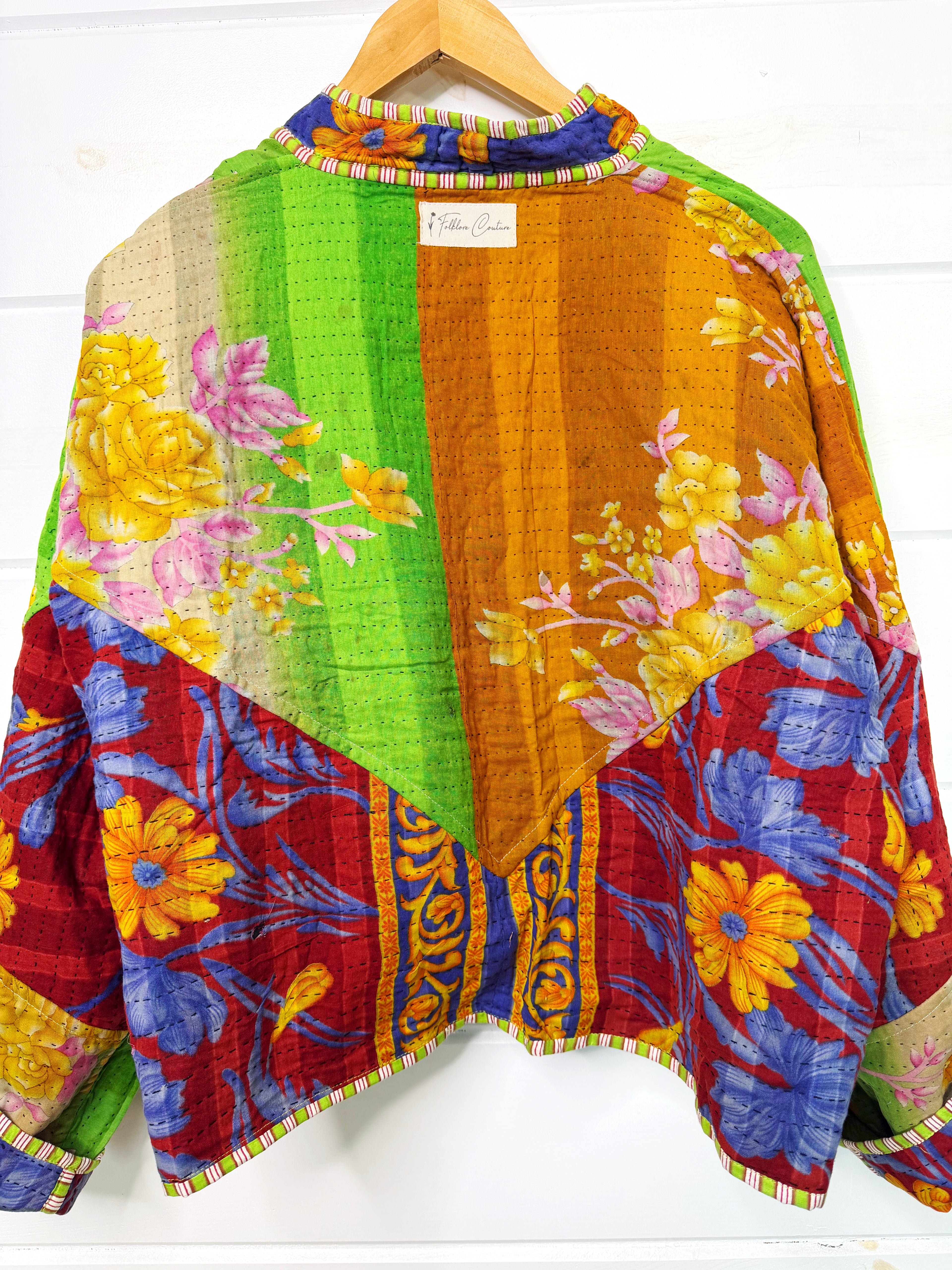 Patchwork Kantha Jacket – Quilted Reversible Blanket Coat