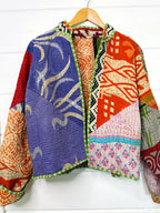 Patchwork Kantha Jacket – Quilted Reversible Blanket Coat