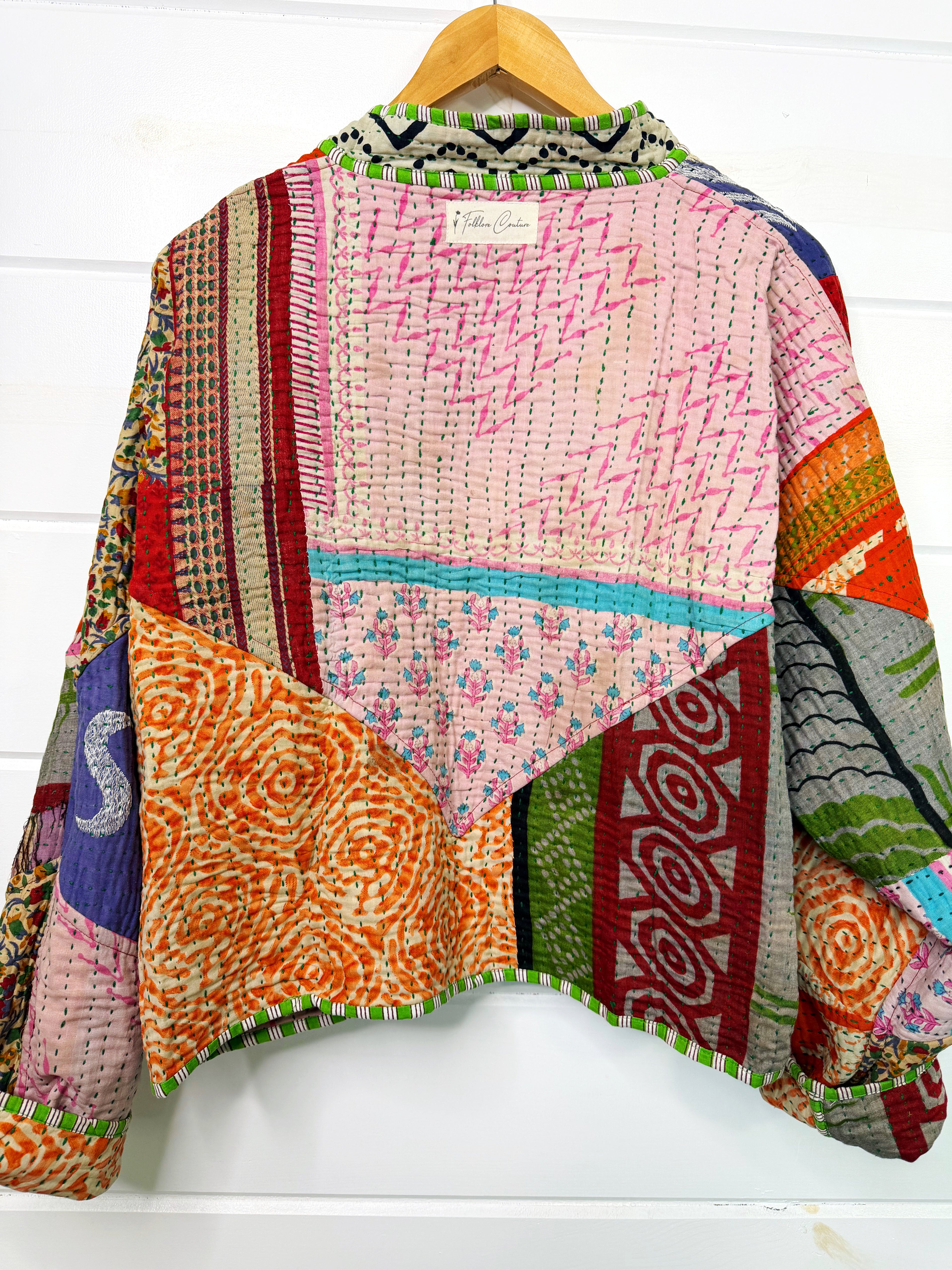 Patchwork Kantha Jacket – Quilted Reversible Blanket Coat