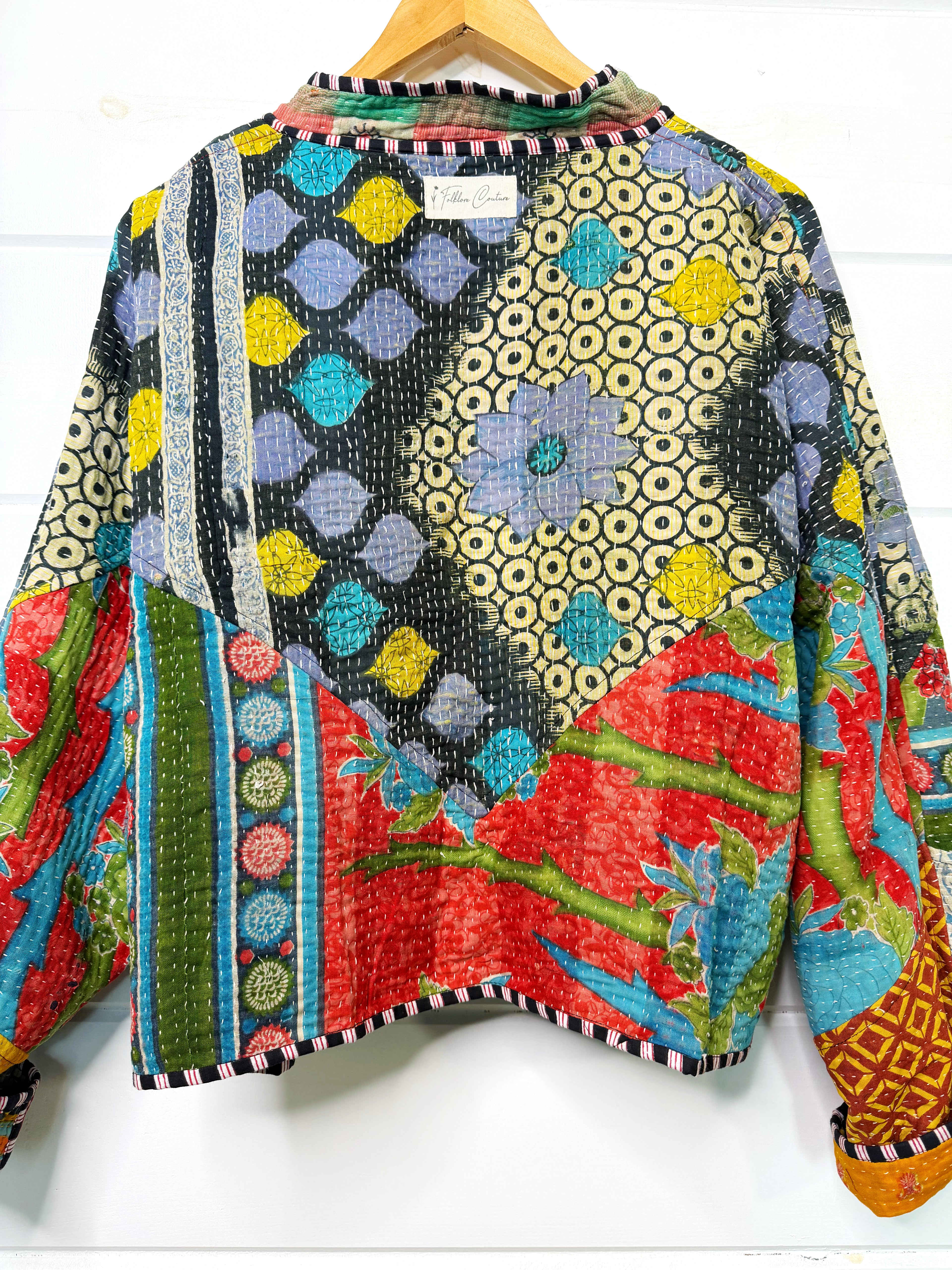 Patchwork Kantha Jacket – Quilted Reversible Blanket Coat