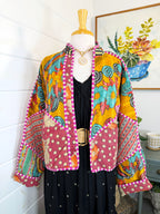 Patchwork Kantha Jacket – Quilted Reversible Blanket Coat