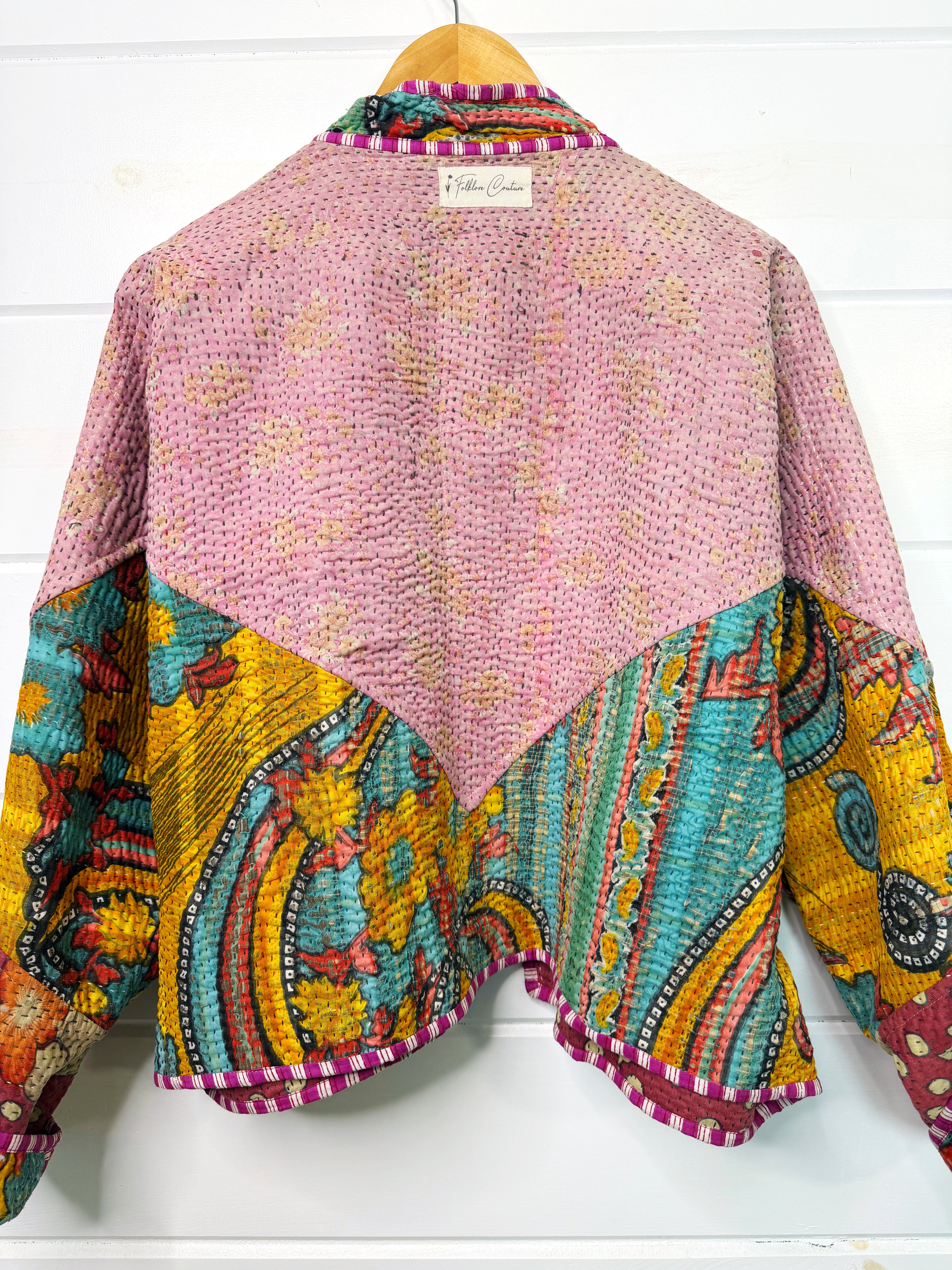 Patchwork Kantha Jacket – Quilted Reversible Blanket Coat