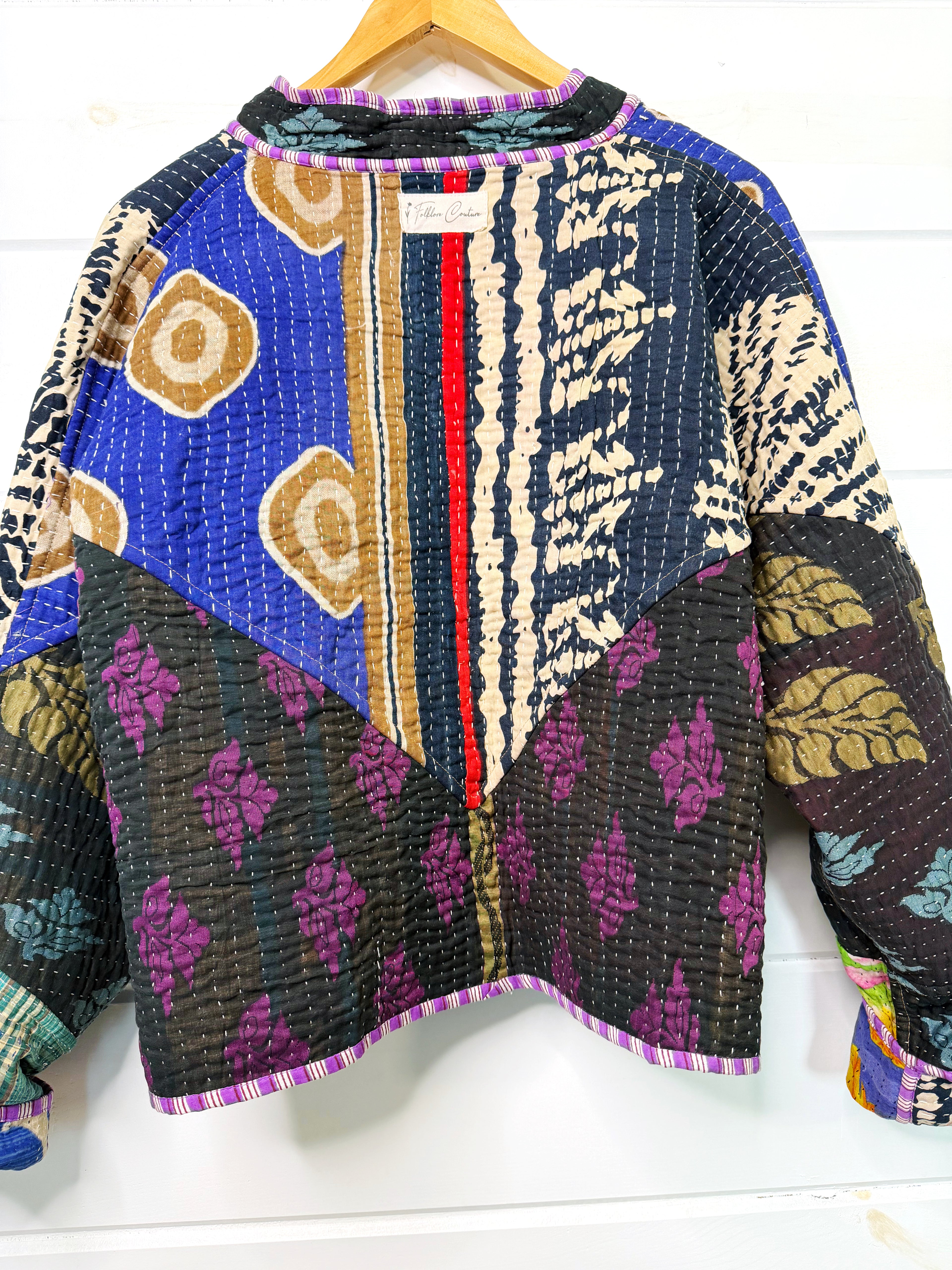 Patchwork Kantha Jacket – Quilted Reversible Blanket Coat