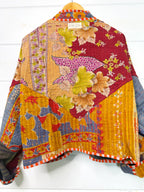 Patchwork Kantha Jacket – Quilted Reversible Blanket Coat