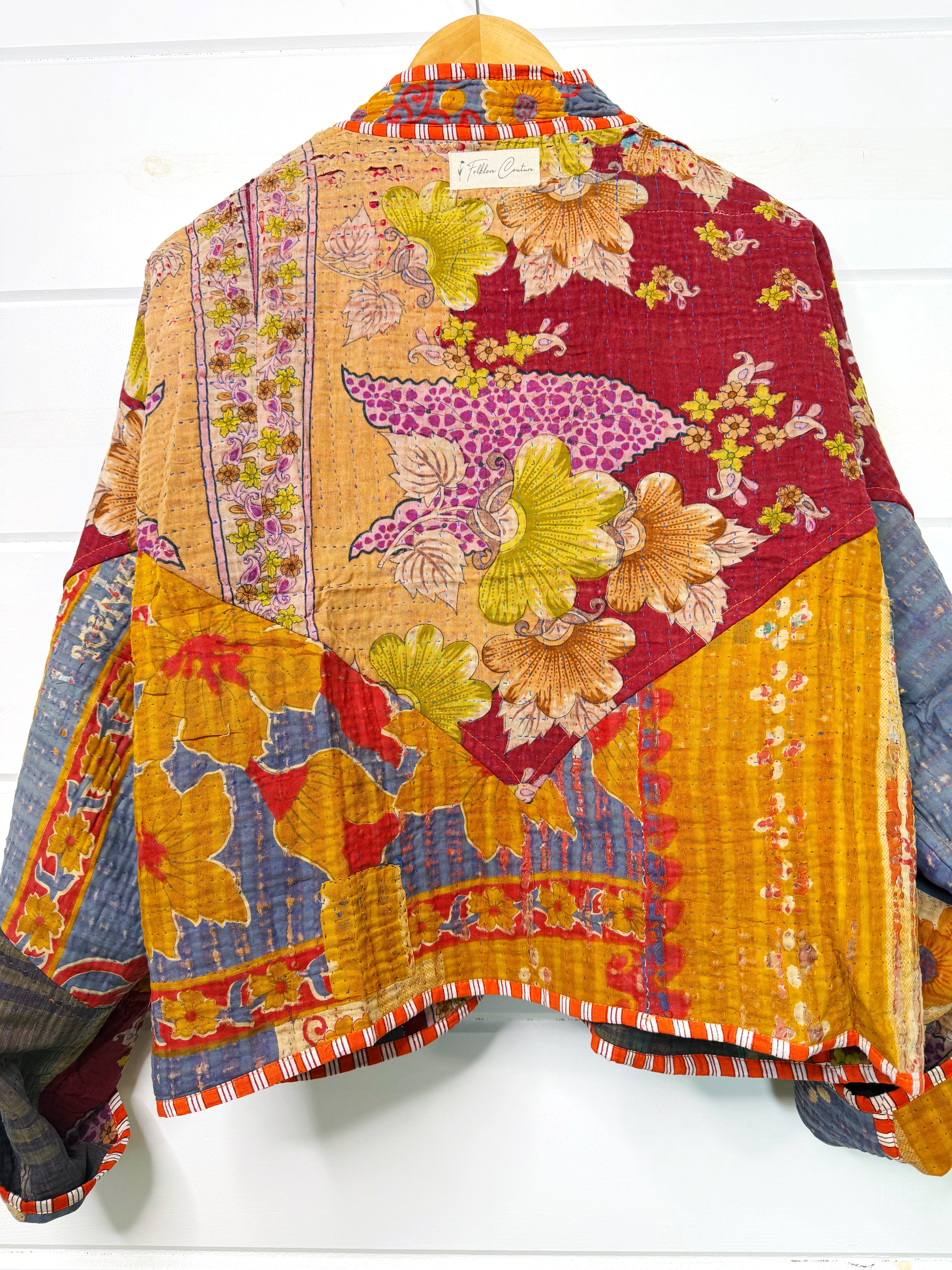 Patchwork Kantha Jacket – Quilted Reversible Blanket Coat