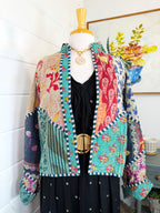 Patchwork Kantha Jacket – Quilted Reversible Blanket Coat