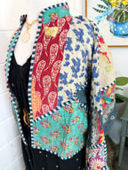 Patchwork Kantha Jacket – Quilted Reversible Blanket Coat