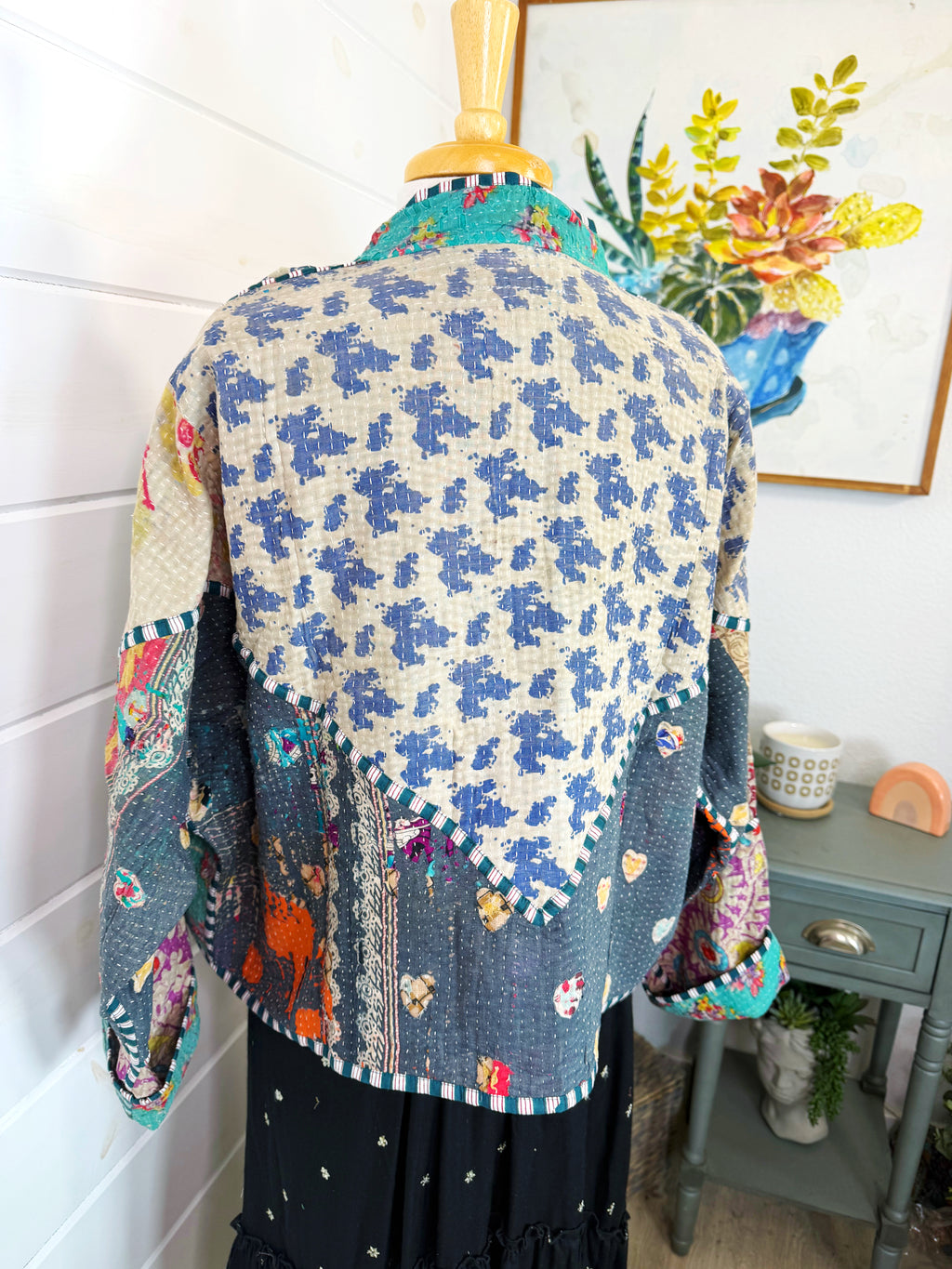 Patchwork Kantha Jacket – Quilted Reversible Blanket Coat