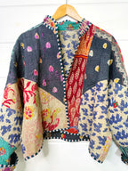 Patchwork Kantha Jacket – Quilted Reversible Blanket Coat