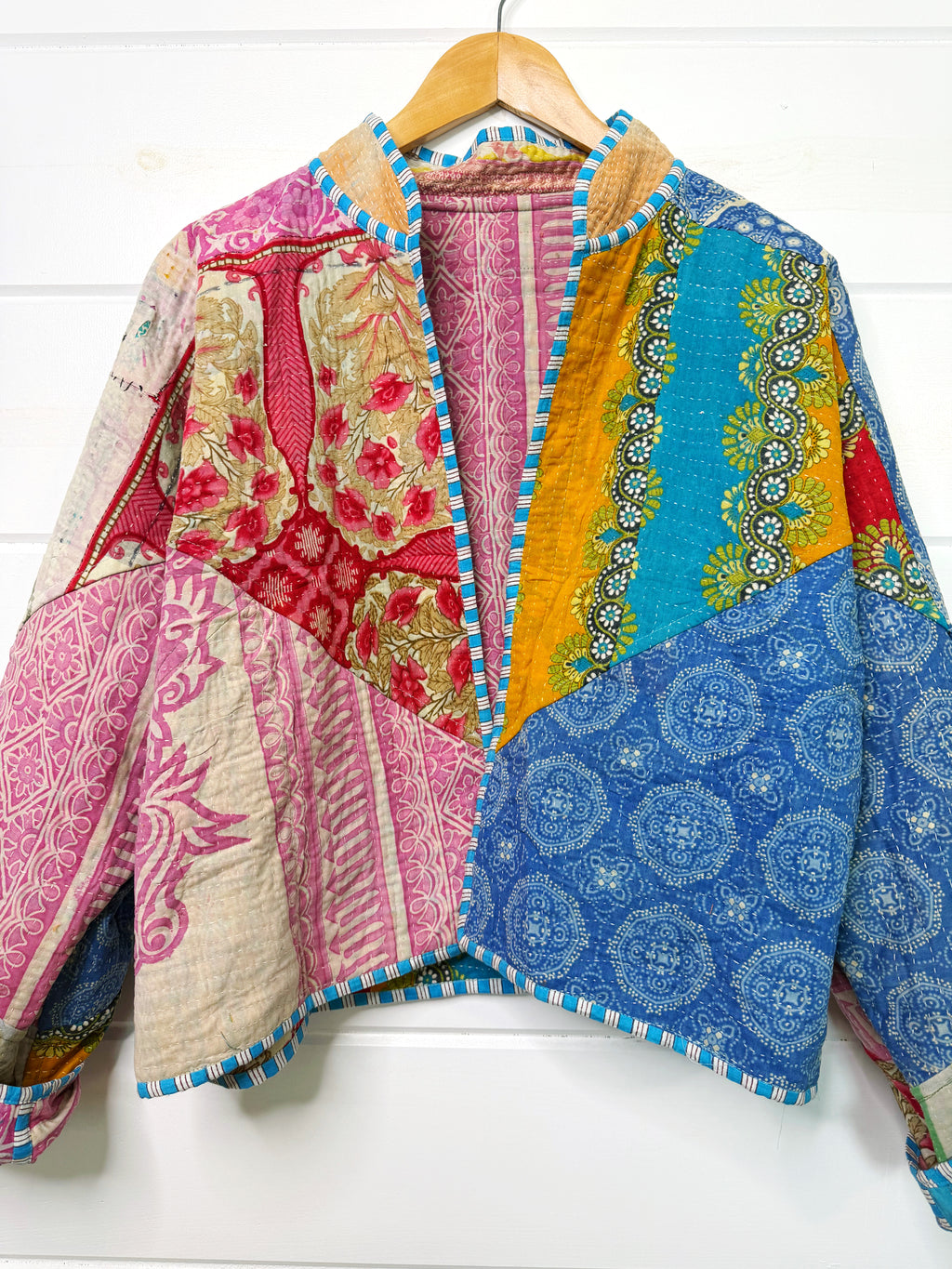 Patchwork Kantha Jacket – Quilted Reversible Blanket Coat