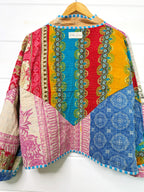 Patchwork Kantha Jacket – Quilted Reversible Blanket Coat