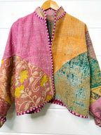Patchwork Kantha Jacket – Quilted Reversible Blanket Coat