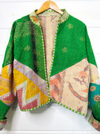 Patchwork Kantha Jacket – Quilted Reversible Blanket Coat