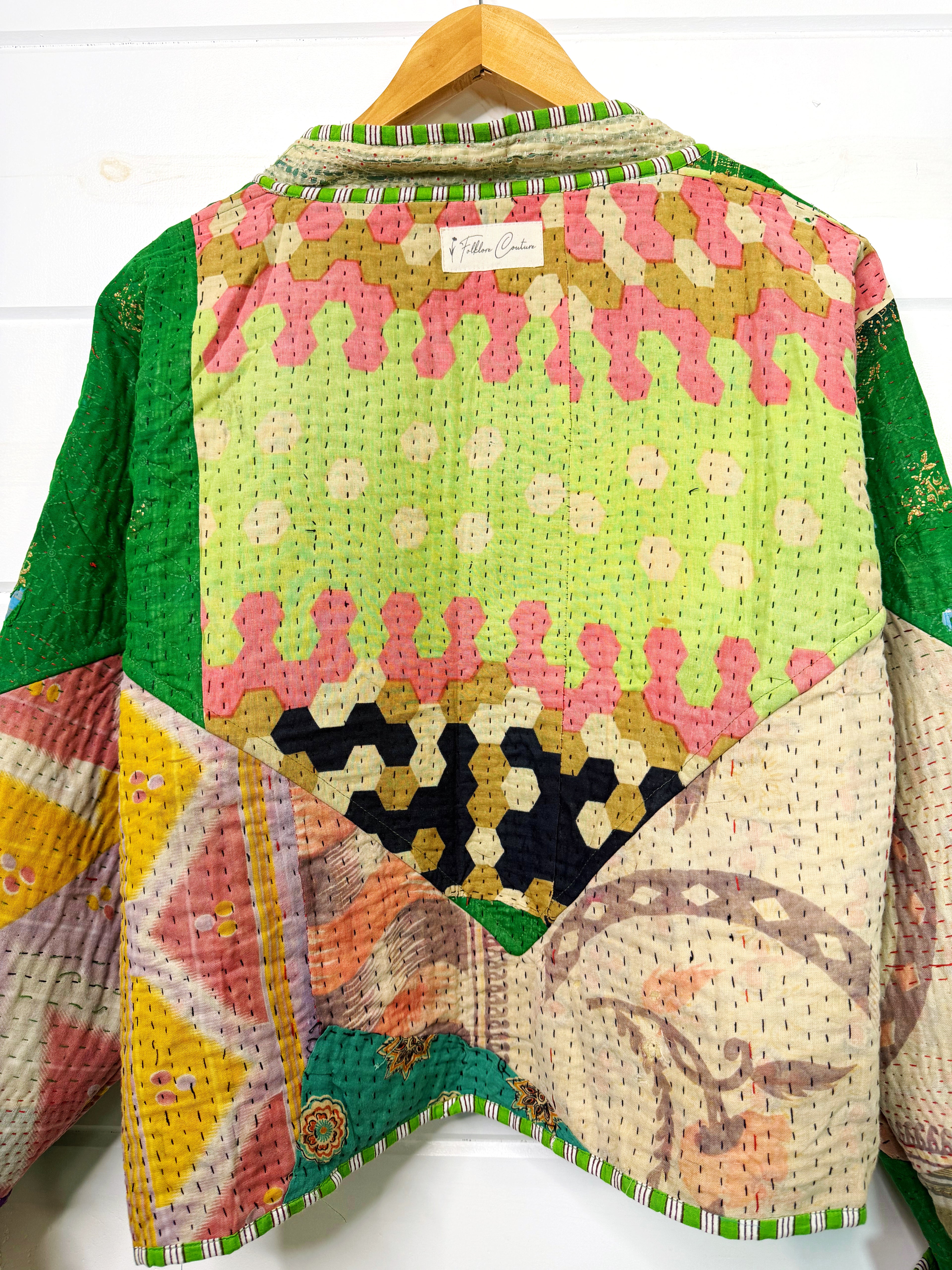 Patchwork Kantha Jacket – Quilted Reversible Blanket Coat
