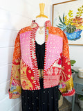 Patchwork Kantha Jacket – Quilted Reversible Blanket Coat