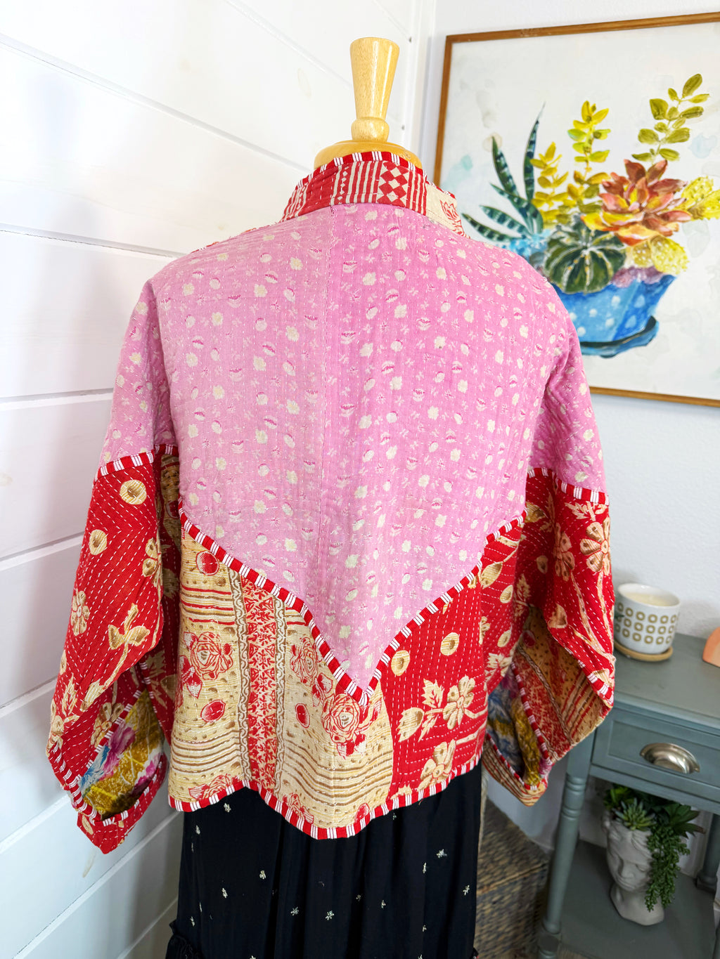 Patchwork Kantha Jacket – Quilted Reversible Blanket Coat
