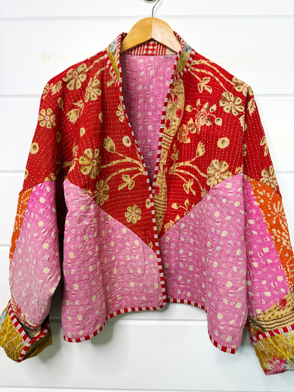 Patchwork Kantha Jacket – Quilted Reversible Blanket Coat