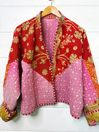 Patchwork Kantha Jacket – Quilted Reversible Blanket Coat