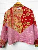 Patchwork Kantha Jacket – Quilted Reversible Blanket Coat