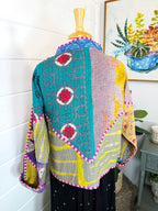 Patchwork Kantha Jacket – Quilted Reversible Blanket Coat